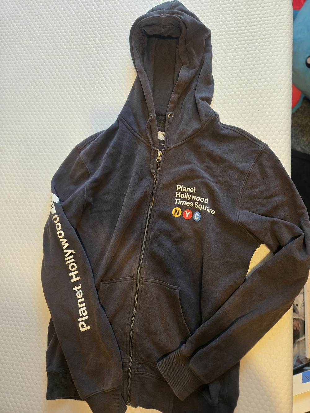 NYC Planet Hollywood Official Zip-Up Hoodie - Black